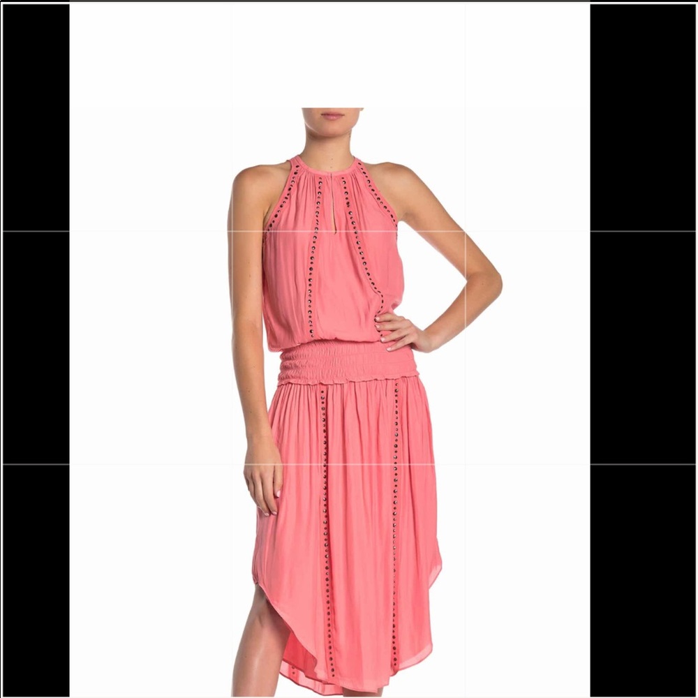Ramy Brook - Farrah Studded Split Neck Dress